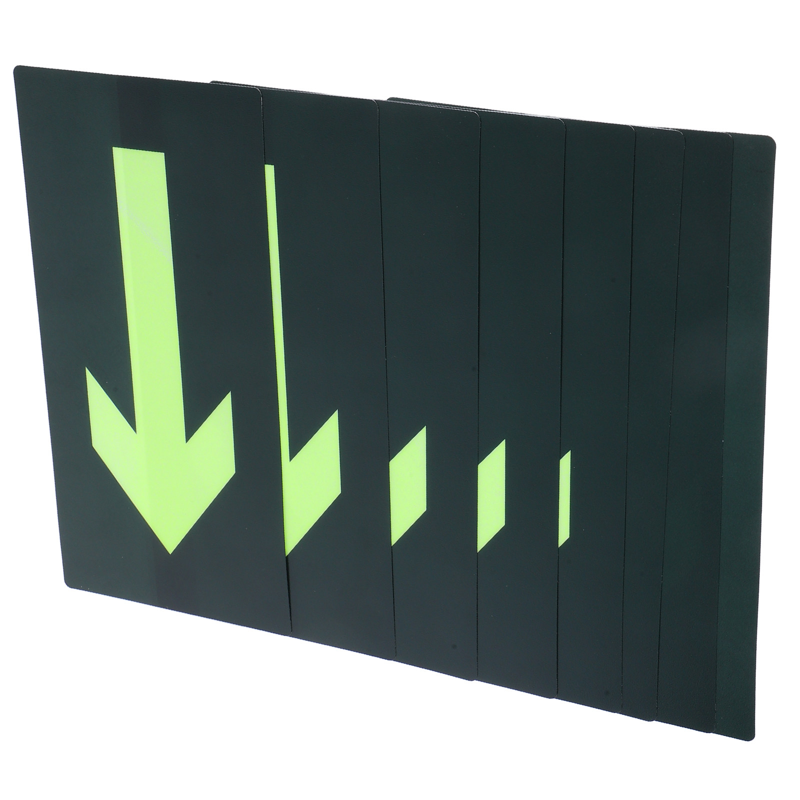 Emergency Exit Sign - 8Pcs Photoluminescent Waterproof Arrow Stickers Glow