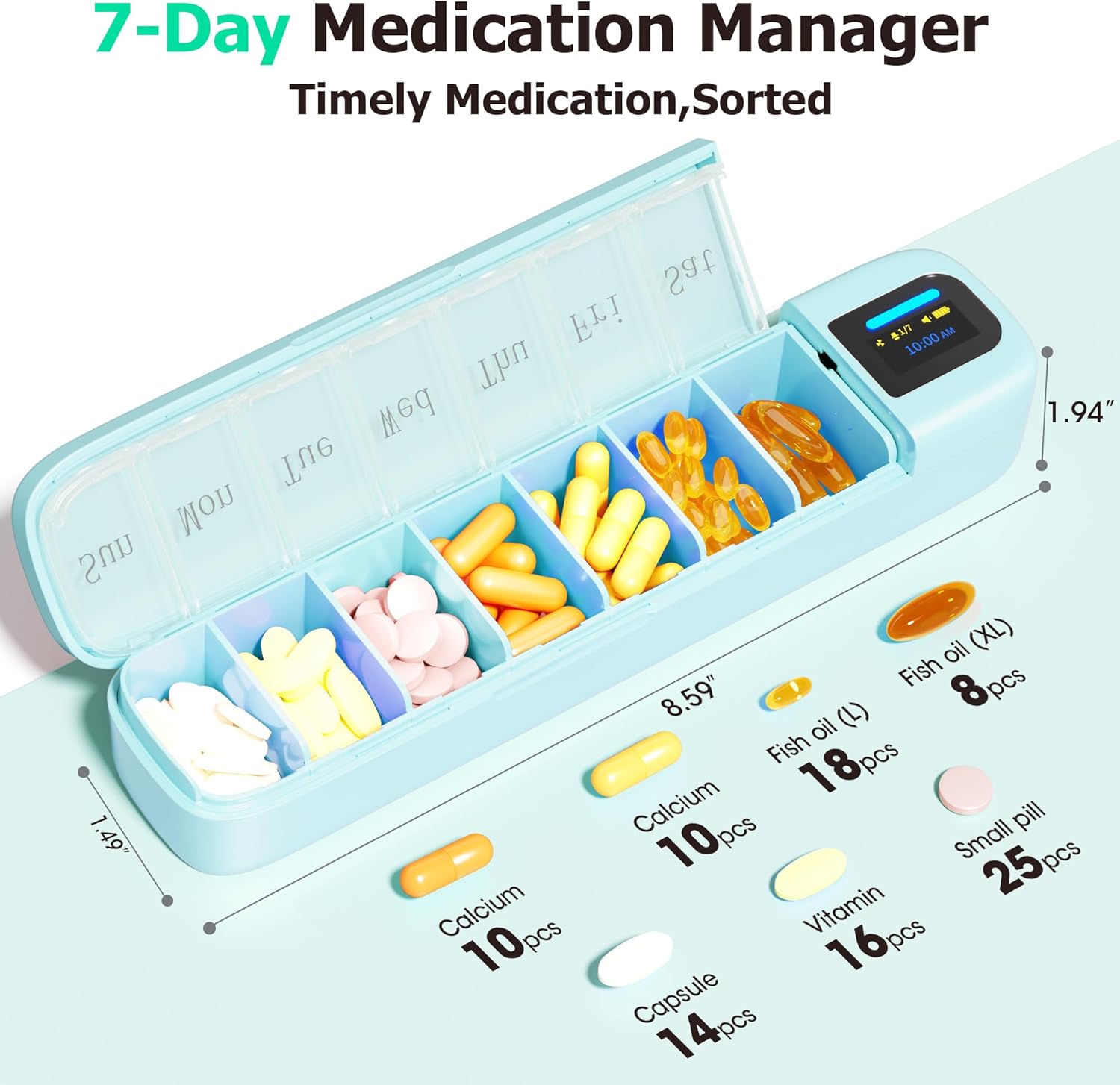 Smart Pill Organizer with Alar - огляд і ціна Medicine Cabinet Lock