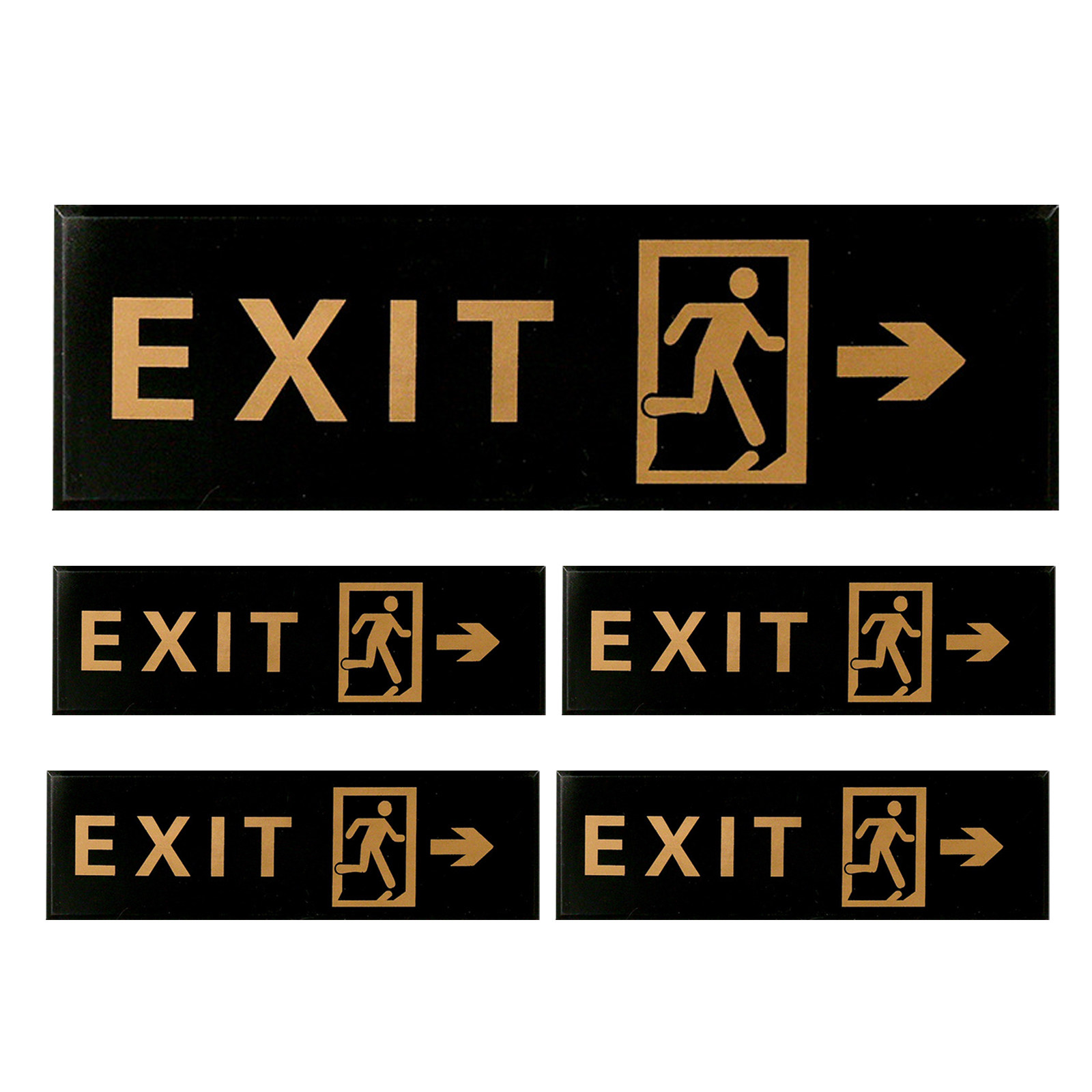 5Pcs Exit Sign Self Adhesive A - огляд і ціна Emergency Exit Sign
