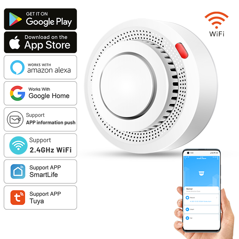 Tuya Smart WiFi Smoke Sensor F - огляд і ціна Smoke Detector Interconnected