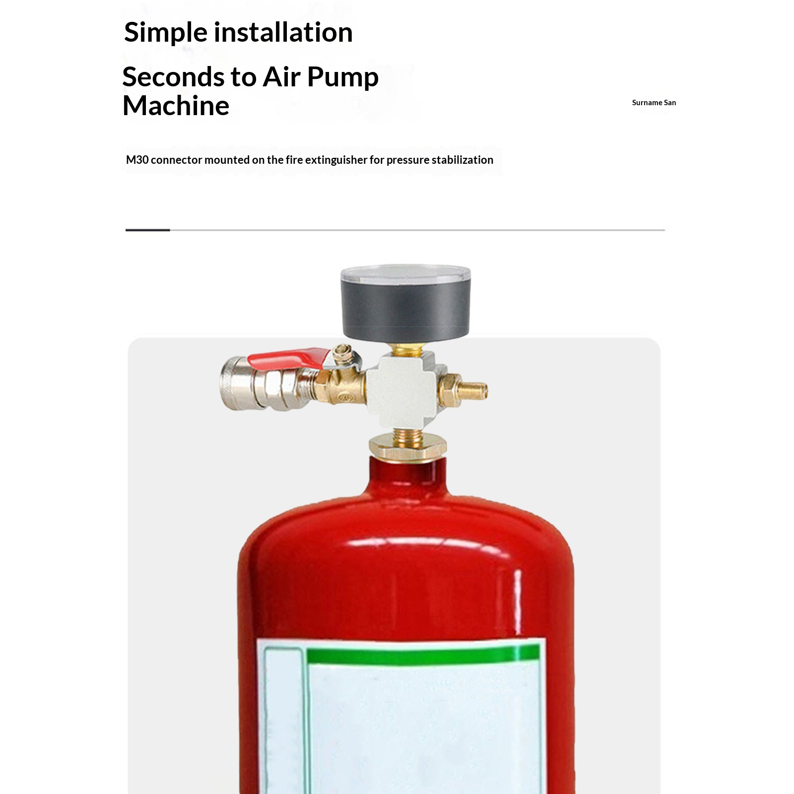 Small Air Tank Pressures Adapt - огляд і ціна Fire Extinguisher Small