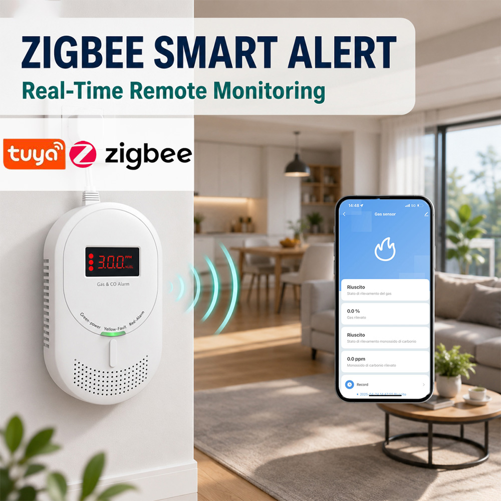 CCEsafety Zigbee Tuya Gas CO D - огляд і ціна Co Detector Plug