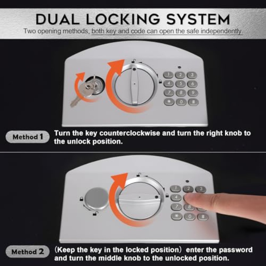 Portable Metal Safe Box with D - огляд і ціна Fire Safe Document
