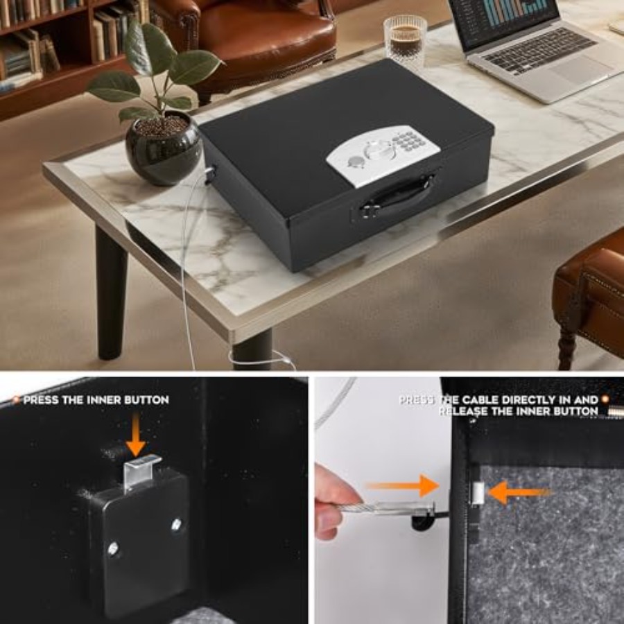Portable Metal Safe Box with D - огляд і ціна Fire Safe Document