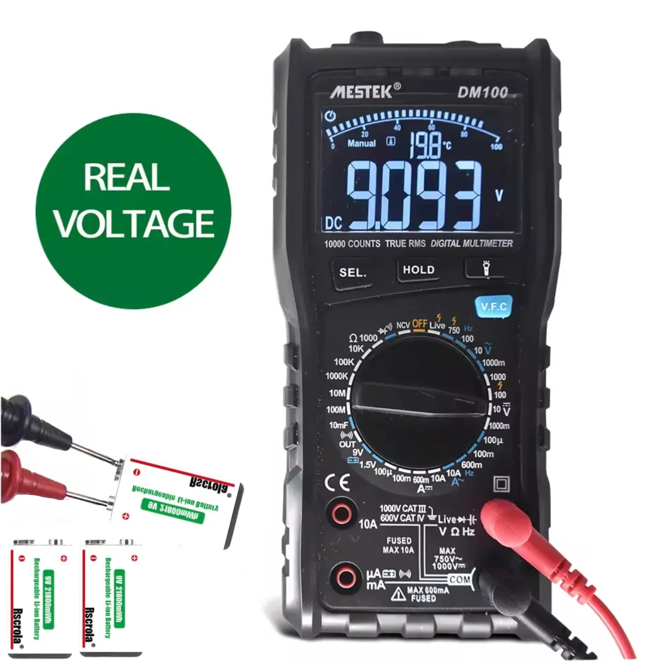 9V 21800mWh Rechargeable Lithi - огляд і ціна Smoke Detector Interconnected