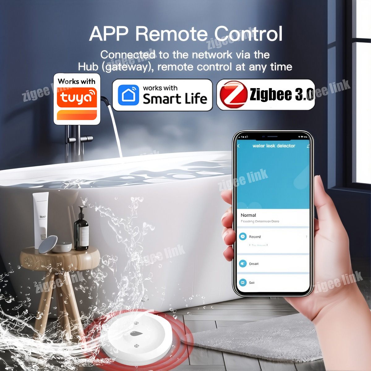 ZigBee 3.0 Water Sensor Smart  - огляд і ціна Water Alarm Sensor