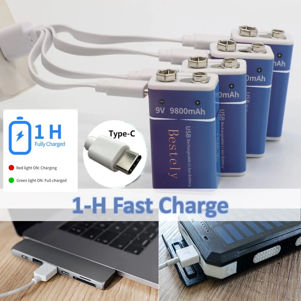 Rechargeable 9V Battery, 9800m - огляд і ціна Smoke Detector Interconnected