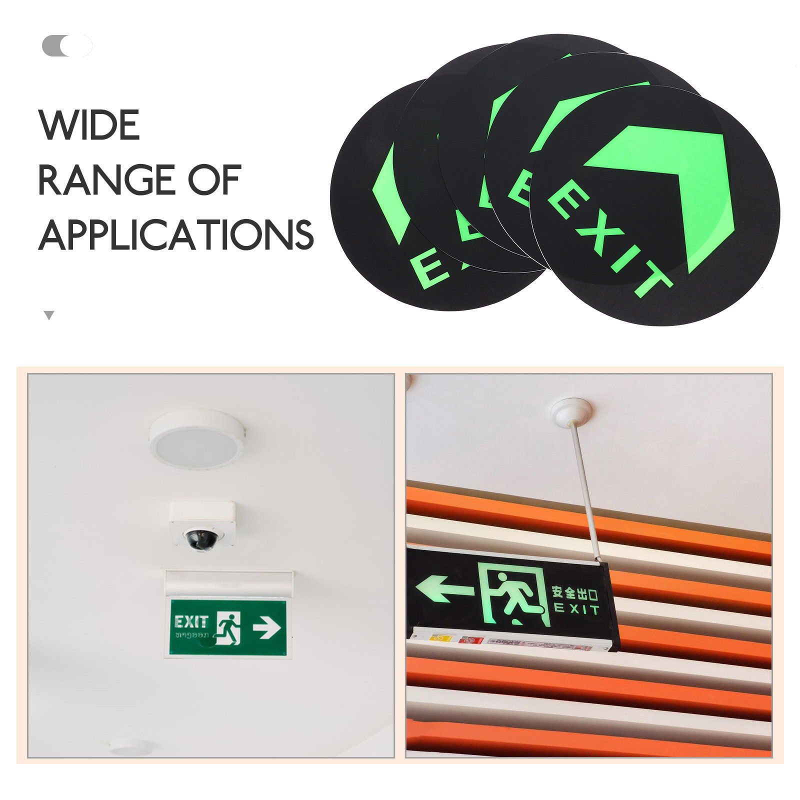 5Pcs Glow in The Dark Exit Sig - огляд і ціна Emergency Exit Sign