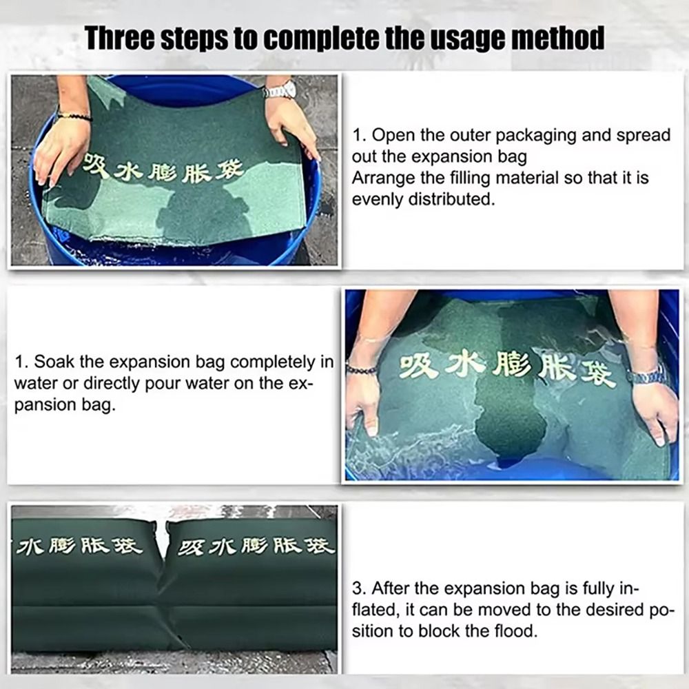 1Pcs Reusable Water Absorbent  - огляд і ціна Flood Barrier Bag