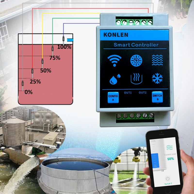 KONLEN Tuya Water Level Sensor - огляд і ціна Water Alarm Sensor