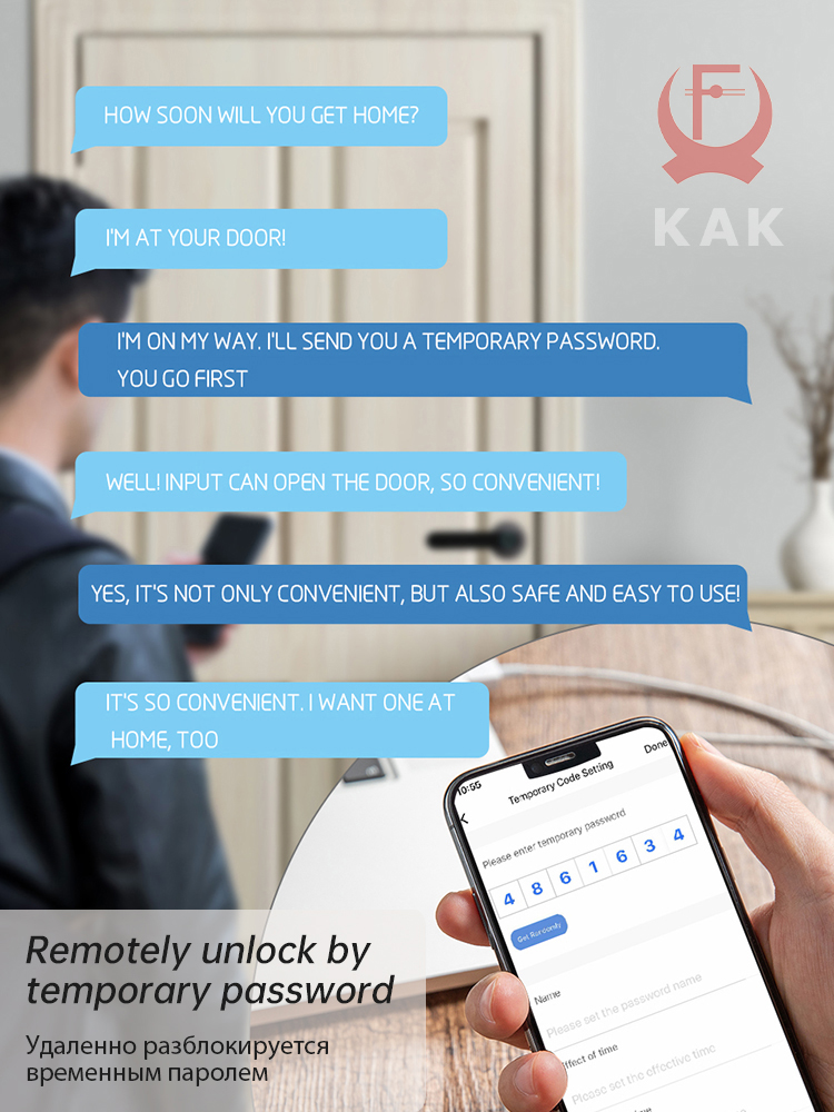 KAK Smart Fingerprint Door Loc - огляд і ціна Security Chain Door