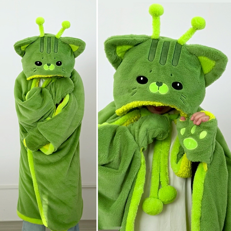 Cartoon Cute Alien Cat Hooded  - огляд і ціна Fire Blanket Kitchen