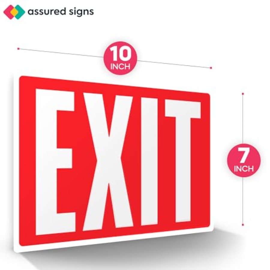 Exit Sign Stickers, Glow in th - огляд і ціна Emergency Exit Sign