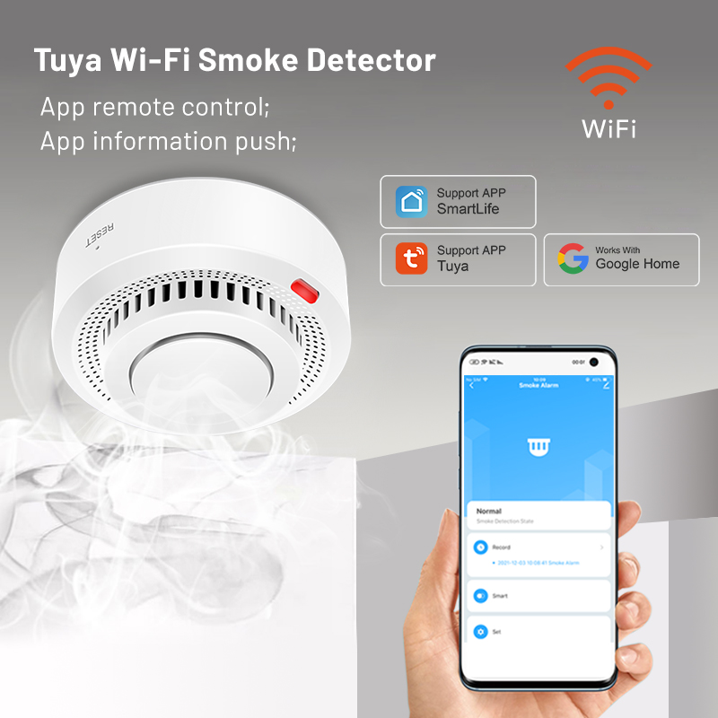 2 Pack Tuya Smart WiFi Smoke D - огляд і ціна Smoke Detector Interconnected