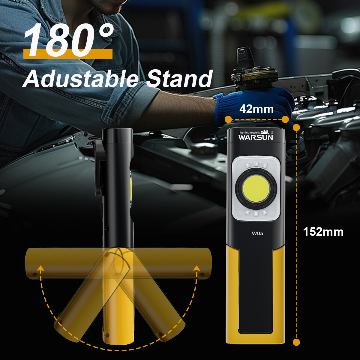 WARSUN W05S LED Work Light Rec - огляд і ціна Power Outage Light