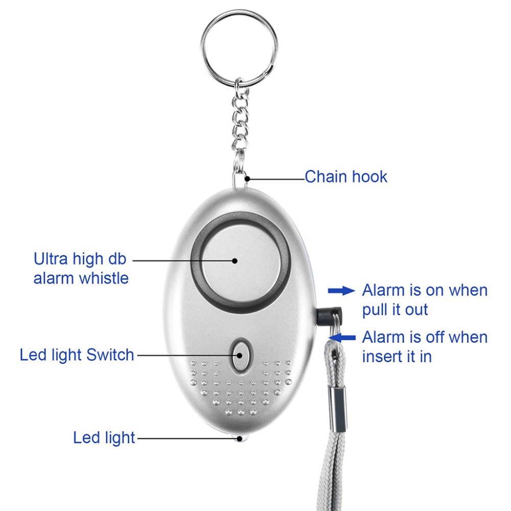 130dB Self Defense Alarm Anti- - огляд і ціна Personal Alarm Keychain
