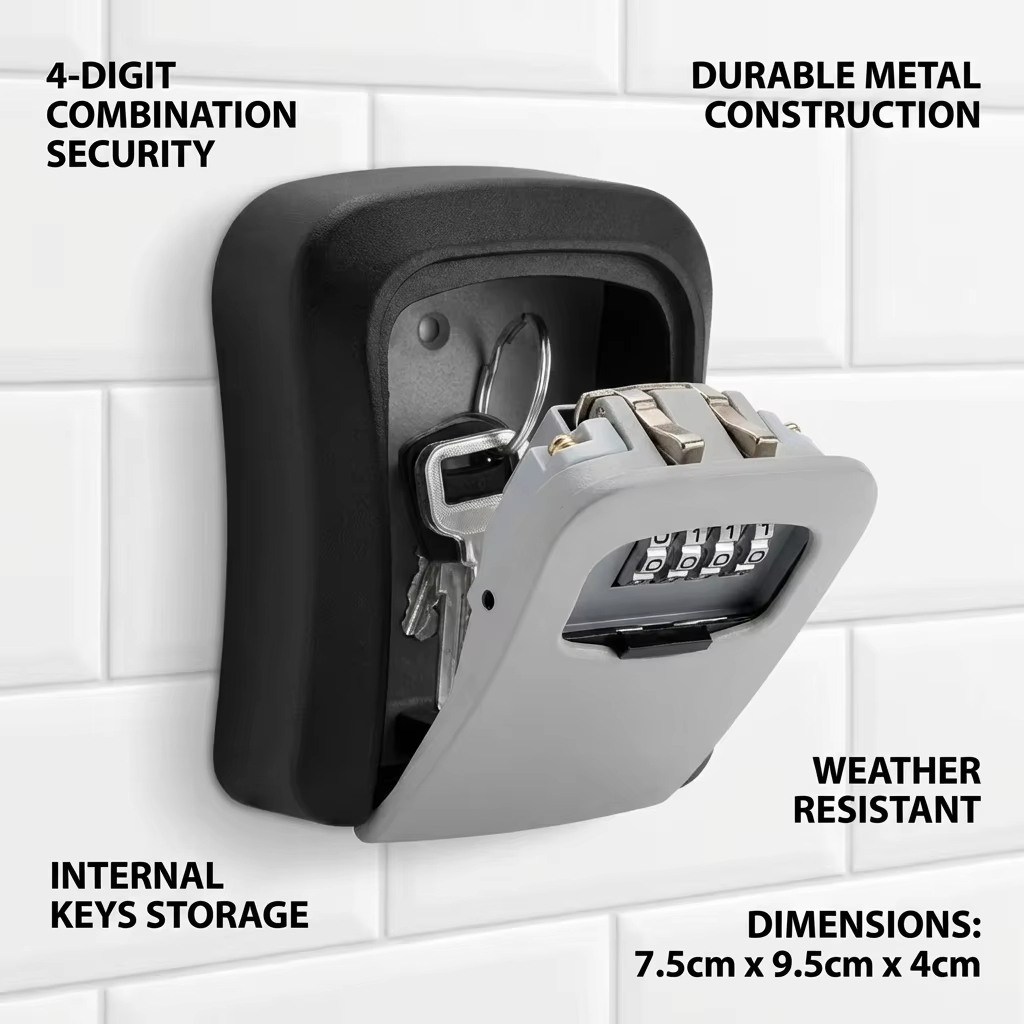 Wall Mount Key Lock Box 4 Digi - огляд і ціна Lockbox Key Secure