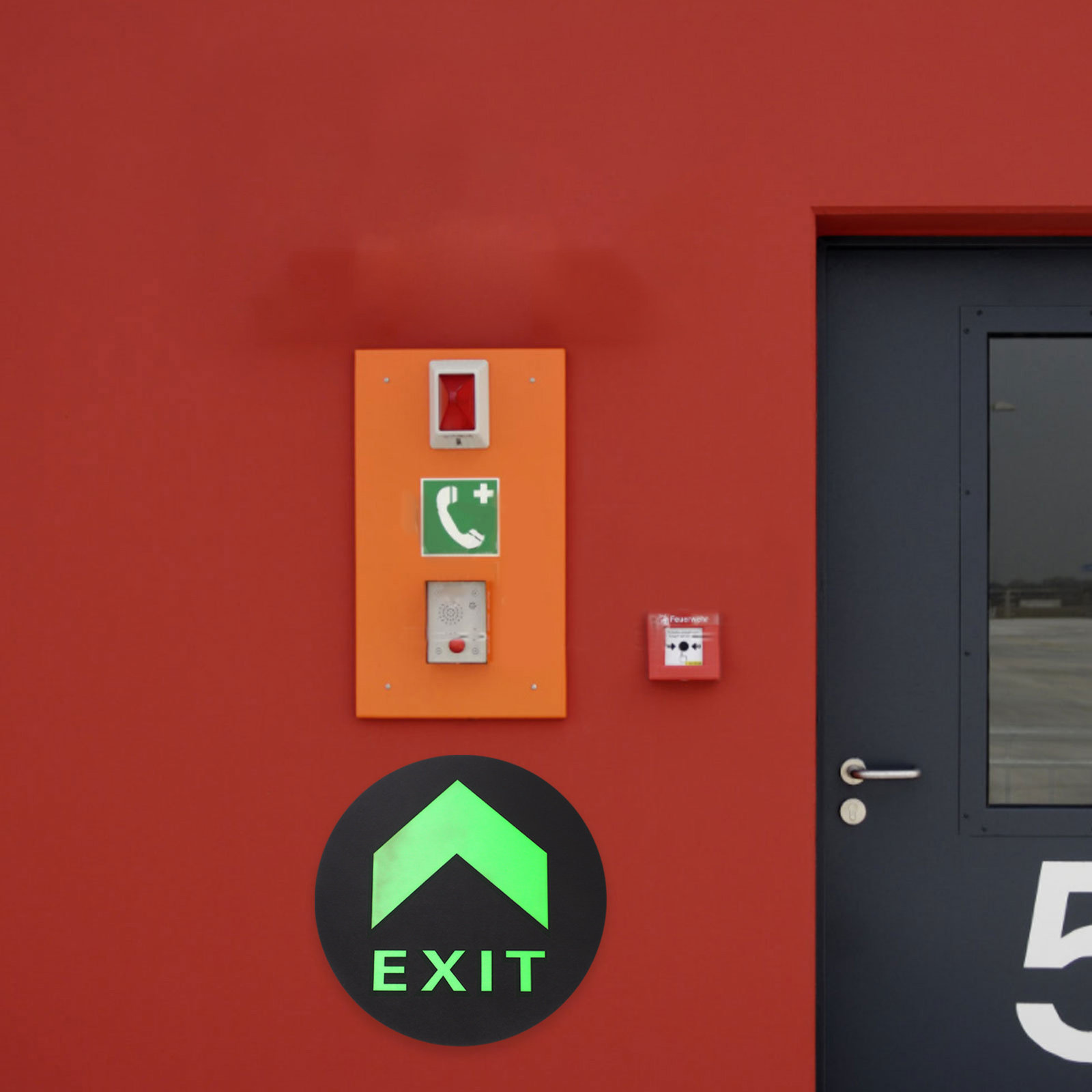5Pcs Glow in Dark Exit Safety  - огляд і ціна Emergency Exit Sign