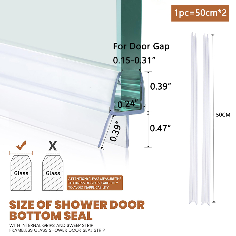 Shower Door Bottom Seal 4-6mm  - огляд і ціна Window Lock Bar