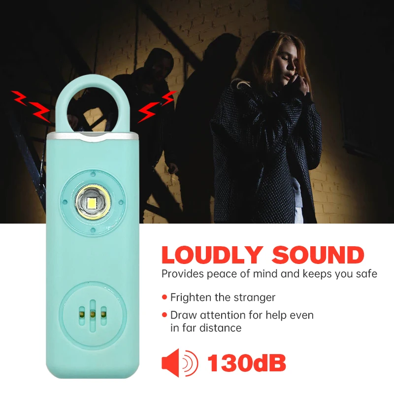 130dB Rechargeable Personal Al - огляд і ціна Personal Alarm Keychain