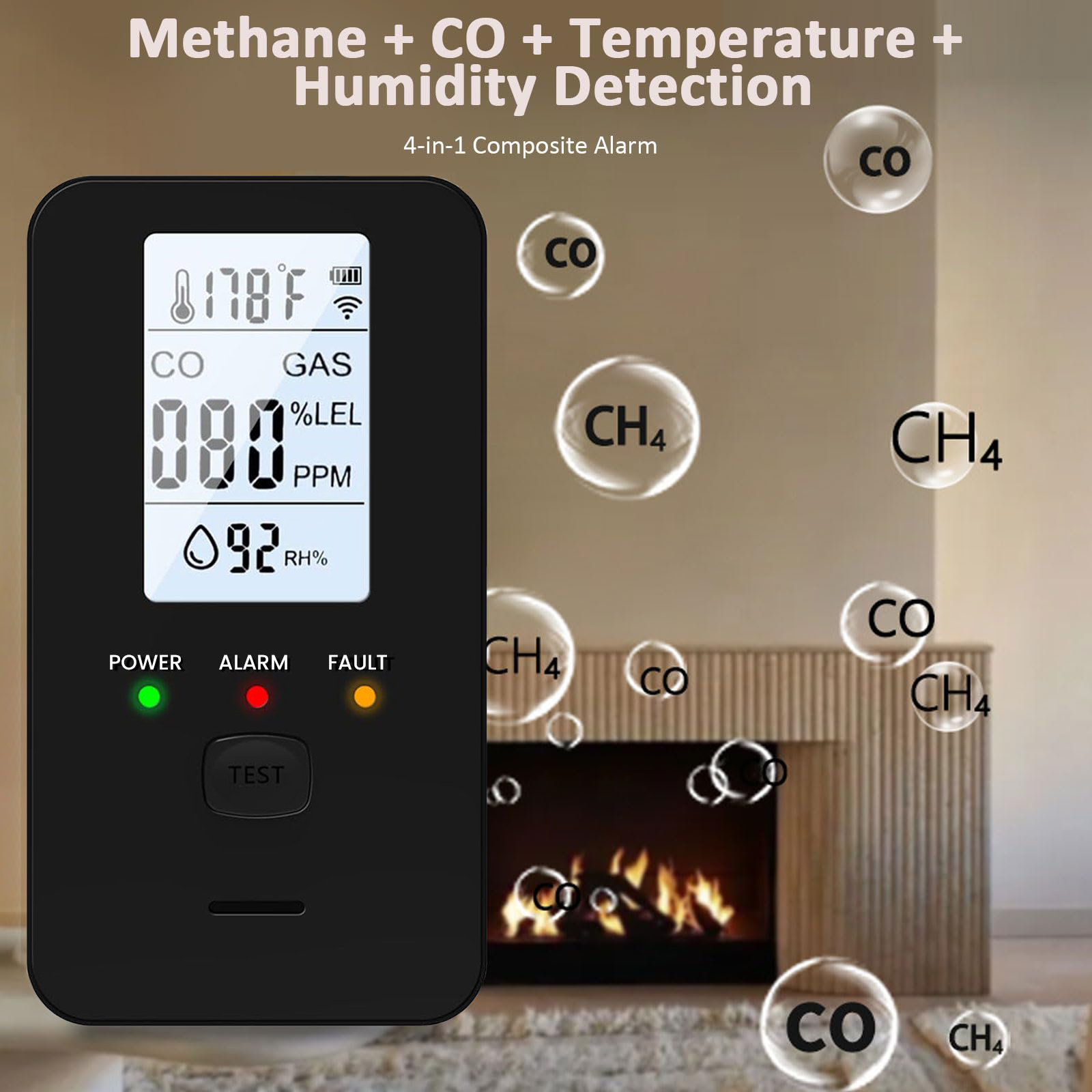 4-in-1 Gas & Carbon Monoxide D - огляд і ціна Co Detector Plug