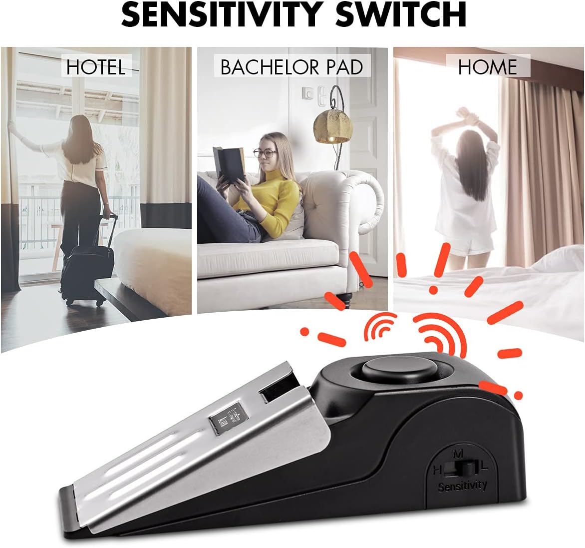 1/2Pcs Portable Travel 120 DB  - огляд і ціна Door Stop Alarm