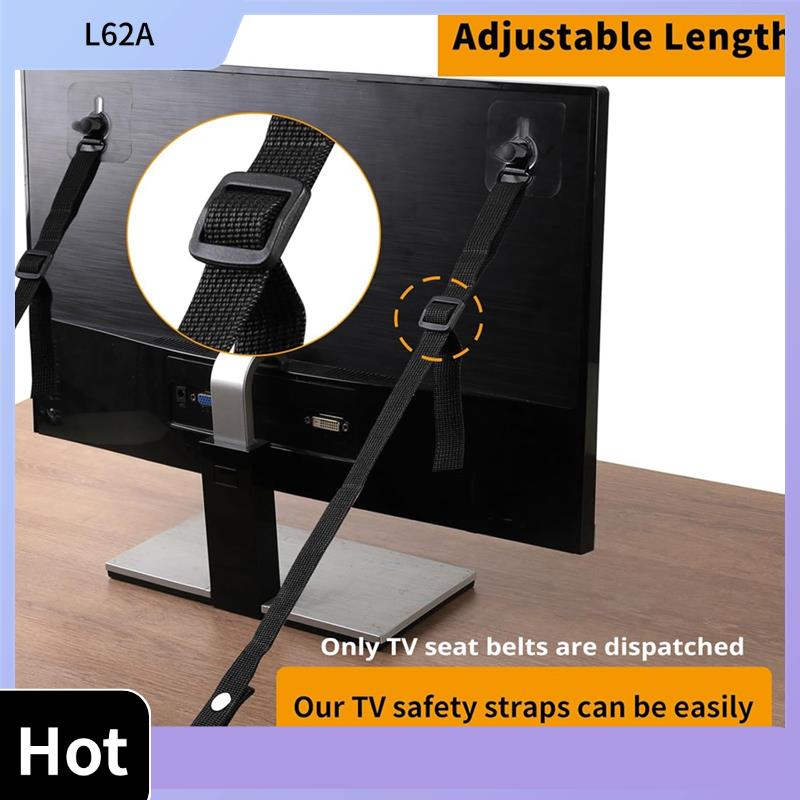 L62A 4 PCS Adjustable TV Safet - огляд і ціна Earthquake Anchor Strap