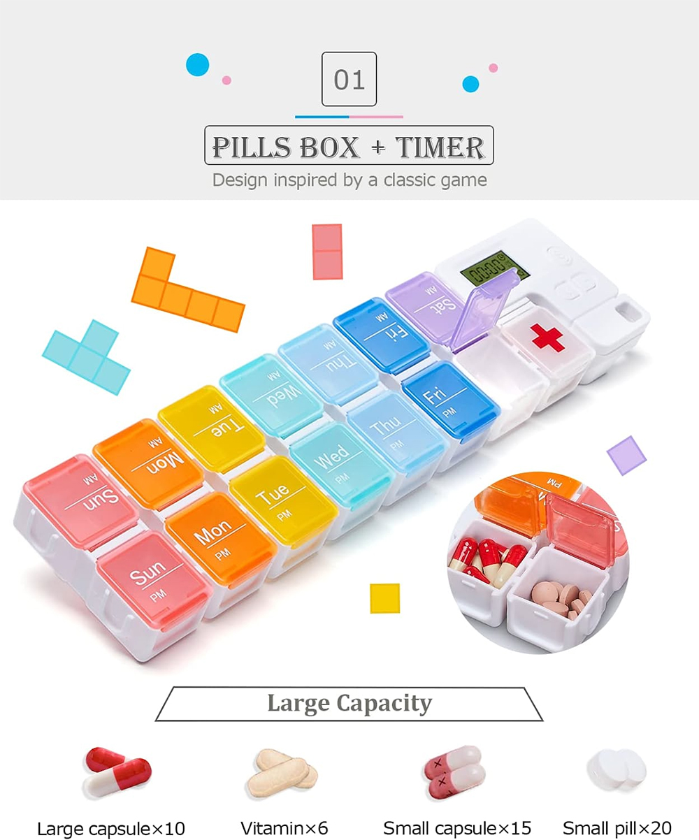 7-Day Pill Organizer with Medi - огляд і ціна Medicine Cabinet Lock